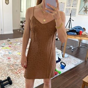 Topshop brown leopard dress